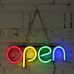 Origineel 'Neon' OPEN reclamebord met LED-licht (groot)