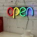 Origineel 'Neon' OPEN reclamebord met LED-licht (groot)
